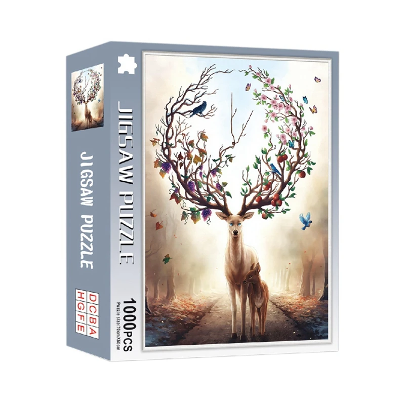 Puzzles For Adults Magic Deer 1000 Pieces Paper Jigsaw Puzzles Educational Intellectual DIY Large Puzzle Game Toys Gift
Puzzles For Adults Magic Deer 1000 Pieces Paper Jigsaw Puzzles Educational Intellectual DIY Large Puzzle Game Toys Gift