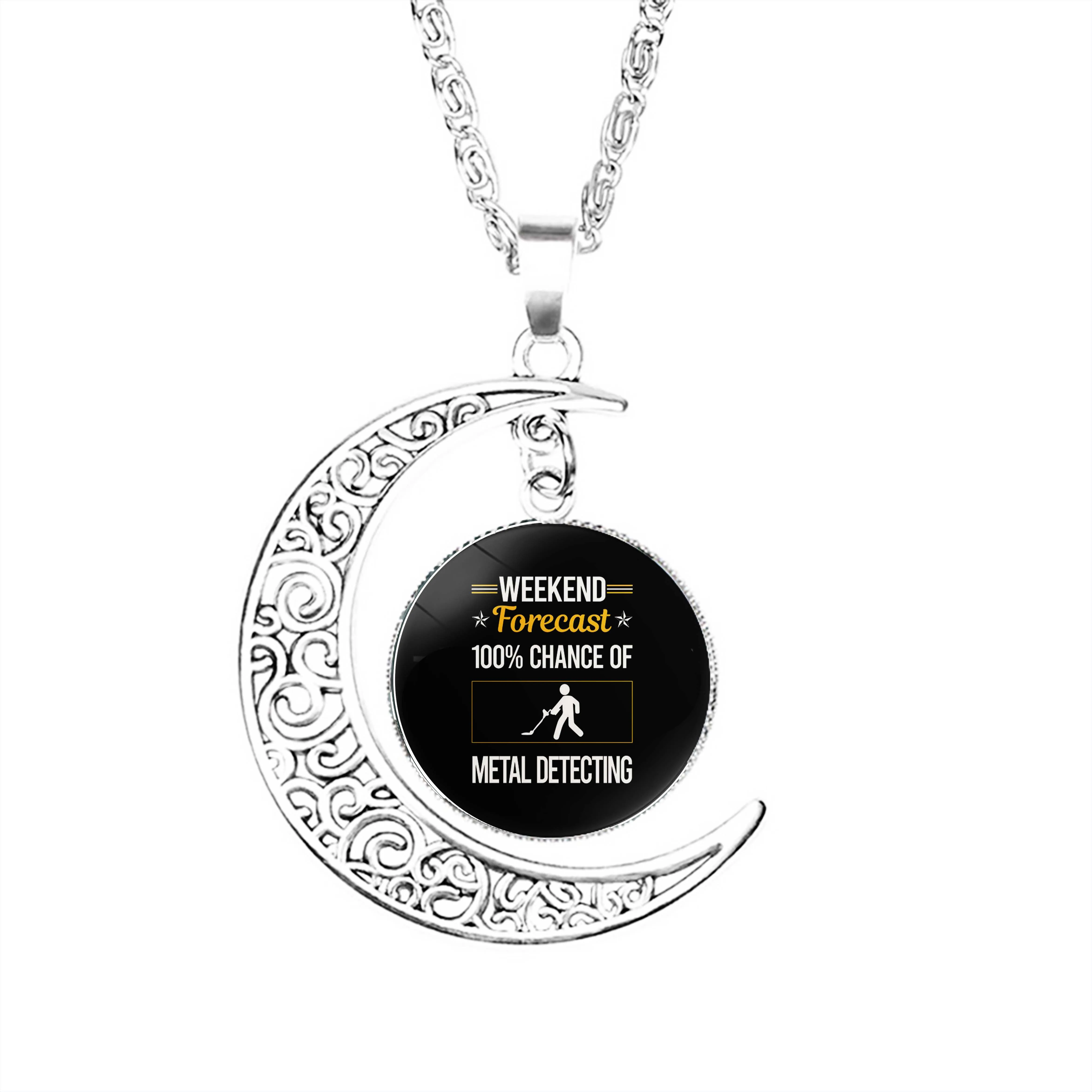 Weekend Forecast Metal Detecting Detectorist Moon Necklace Stainless Steel Jewelry Accessories Party Charm Pendant Crescent
Weekend Forecast Metal Detecting Detectorist Moon Necklace Stainless Steel Jewelry Accessories Party Charm Pendant Crescent