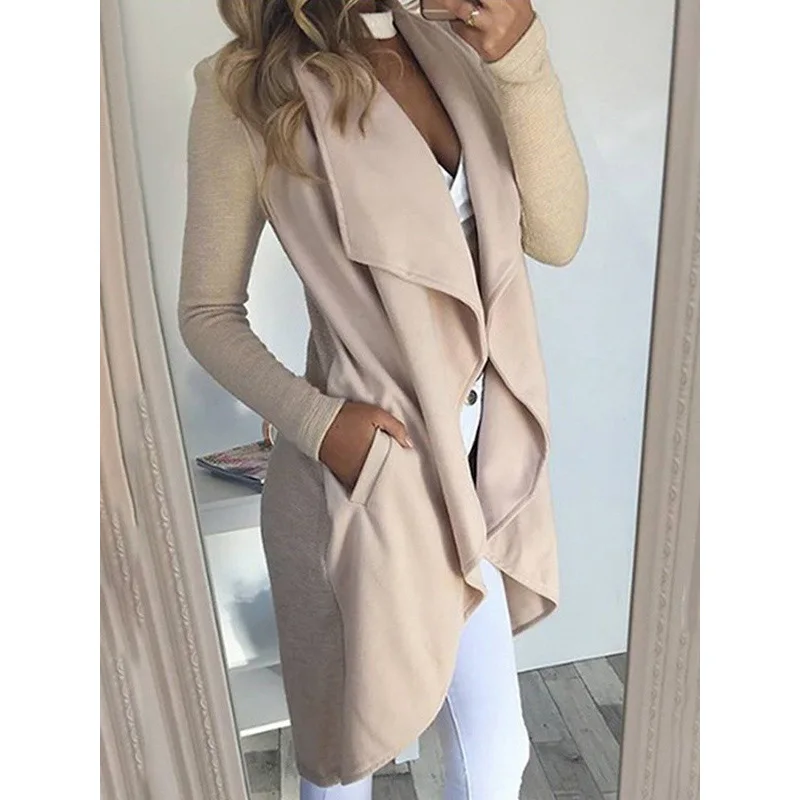 Women's Jacket Coat Fashion Solid Lapel Slim Trench Slim Cardigan Spring/Autumn Open Stitch Long Trench Coat for Women
Women's Jacket Coat Fashion Solid Lapel Slim Trench Slim Cardigan Spring/Autumn Open Stitch Long Trench Coat for Women