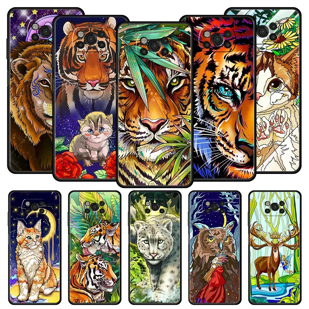 Funda Case For Xiaomi Mi Poco X3 NFC M3 11 12 10 9T 9 A2 Lite 12X 10T Pro 11T Black Soft Phone Capas Animal Tiger Lion
Funda Case For Xiaomi Mi Poco X3 NFC M3 11 12 10 9T 9 A2 Lite 12X 10T Pro 11T Black Soft Phone Capas Animal Tiger Lion