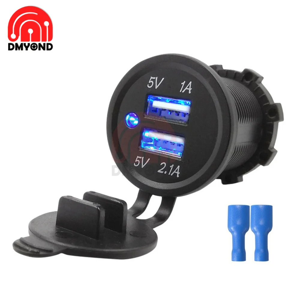 Auto Car-Styling Vehicle Charger 12V-24V Dual USB Charging Socket Adapter Power Outlet for 12V 24V Motorcycle Car LED
Auto Car-Styling Vehicle Charger 12V-24V Dual USB Charging Socket Adapter Power Outlet for 12V 24V Motorcycle Car LED