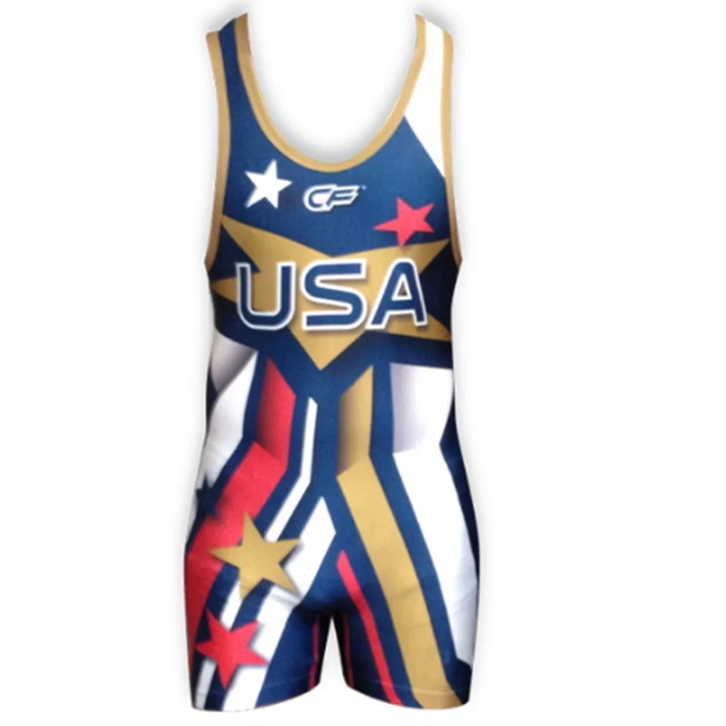New Style Mens USA Wrestling Singlets Suit Sleeveless Weightlifting Clothing Boxing Skinsuit One-Piece Tights Run Race Speedsuit
New Style Mens USA Wrestling Singlets Suit Sleeveless Weightlifting Clothing Boxing Skinsuit One-Piece Tights Run Race Speedsuit