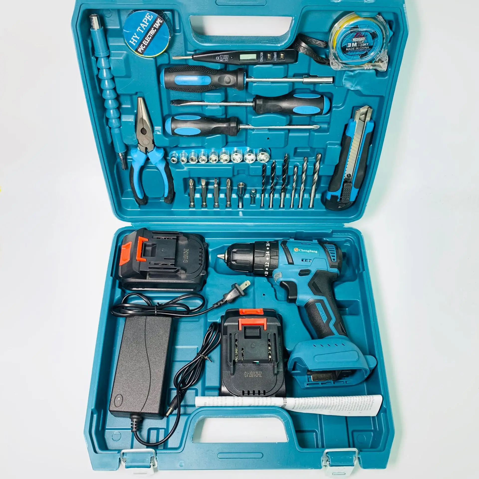 lithium brushless electric impact drill blue suit rechargeable drill electric tools
lithium brushless electric impact drill blue suit rechargeable drill electric tools