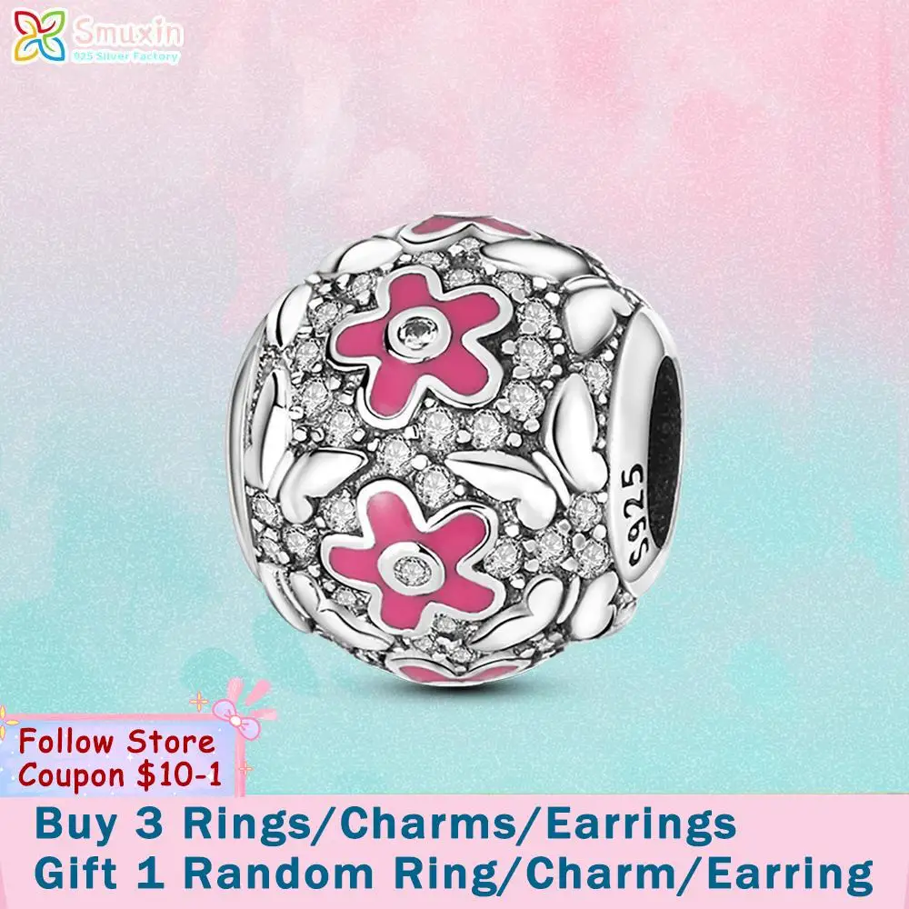 Smuxin 925 Sterling Silver Beads Pavé Butterfly And Daisy Charm fit Original Pandora Bracelets Fashion Fine Jewelry Gift
Smuxin 925 Sterling Silver Beads Pavé Butterfly And Daisy Charm fit Original Pandora Bracelets Fashion Fine Jewelry Gift