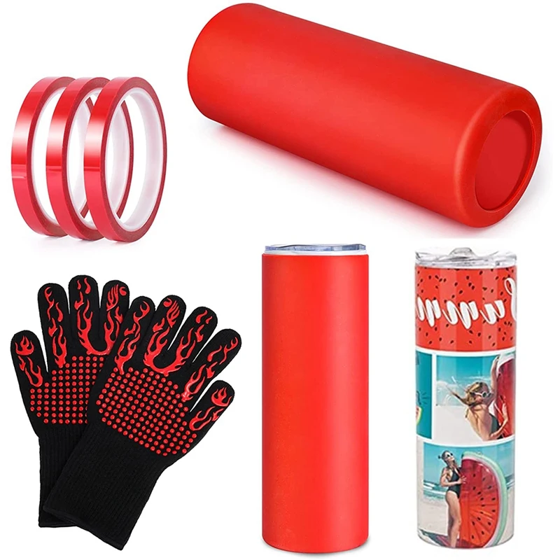 Red Sublimation Tumblers Silicone Bands Sleeve Kit Transfer Tapes Sublimation Tumblers For 20Oz Skinny Straight Tumbler
Red Sublimation Tumblers Silicone Bands Sleeve Kit Transfer Tapes Sublimation Tumblers For 20Oz Skinny Straight Tumbler