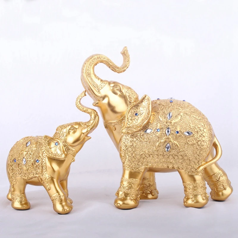 Resin Crafts Thailand Elephant Gold Ornament Elephant Home Entrance TV Cabinet Animal Ornaments Decoration
Resin Crafts Thailand Elephant Gold Ornament Elephant Home Entrance TV Cabinet Animal Ornaments Decoration