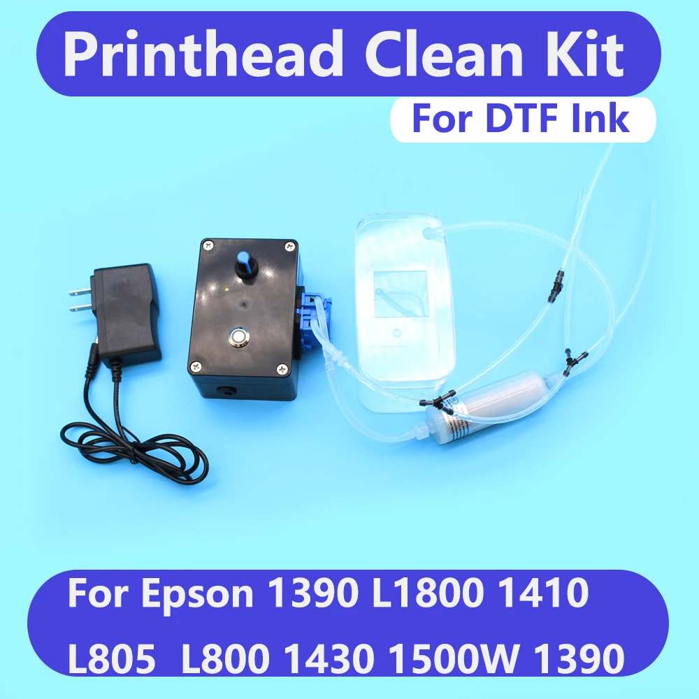 

DTF Ink Printhead Clogged Cleaning Machine Clean Kit Circulation For Epson L1800 L805 1390 L800 Print Head Repair Tool Washer