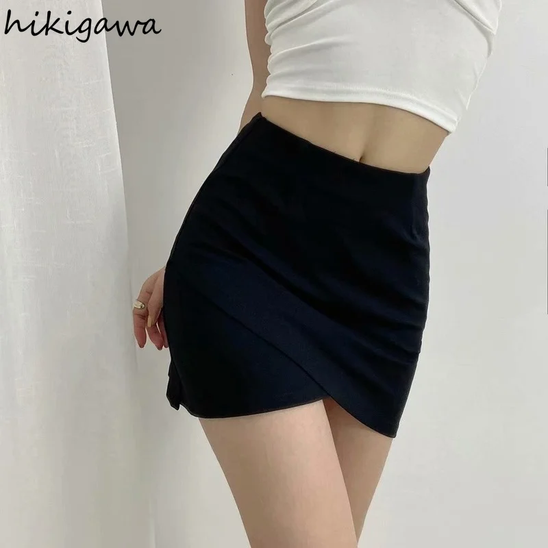 Hikigawa Women Fashion INS Asymmetrical A-Line Hip Skirts Vintage Sexy High Waist Back Zipper Female Chic Black Skirt Mujer
Hikigawa Women Fashion INS Asymmetrical A-Line Hip Skirts Vintage Sexy High Waist Back Zipper Female Chic Black Skirt Mujer
