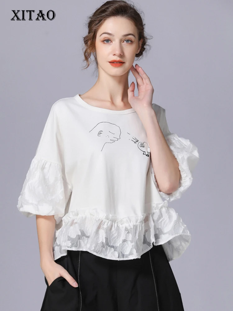 XITAO Solid Lace T-Shirt Women Korea 2022 Summer New Arrival Personality Fashion Loose O-neck Short Sleeve T-Shirt WMD6627
XITAO Solid Lace T-Shirt Women Korea 2022 Summer New Arrival Personality Fashion Loose O-neck Short Sleeve T-Shirt WMD6627