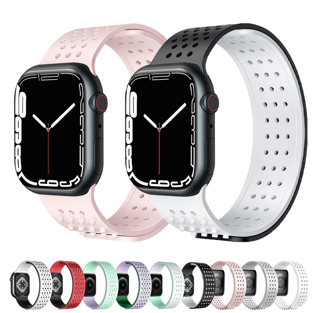Ремешок силиконовый для Apple watch band 45 мм 41 мм, браслет solo loop для iWatch series 3 5 se 6 7, аксессуары для часов 44 мм 40 мм 42 мм 38 мм 
Ремешок силиконовый для Apple watch band 45 мм 41 мм, браслет solo loop для iWatch series 3 5 se 6 7, аксессуары для часов 44 мм 40 мм 42 мм 38 мм