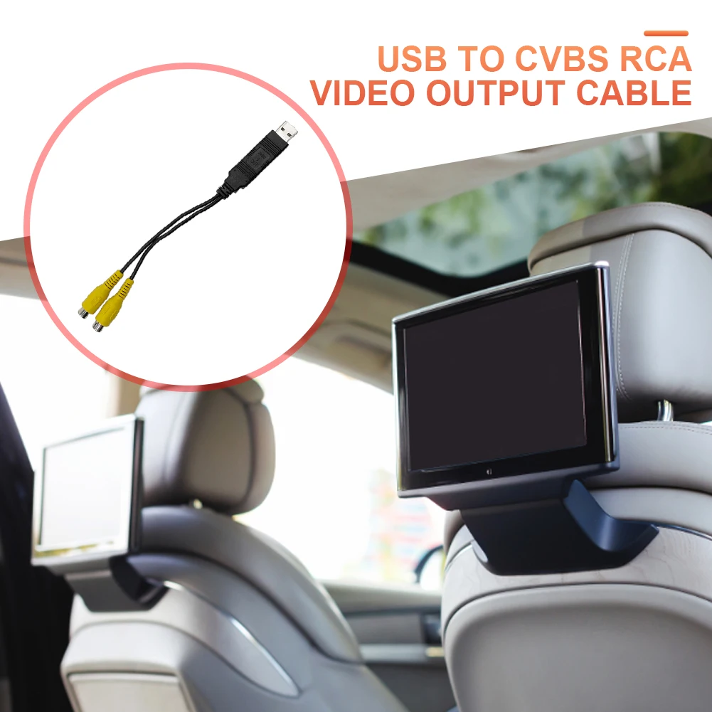 

USB To CVBS Video Output Adapter to RCA interface 2 CVBS Output for Car Radio Accessories Android Multimedia Player
