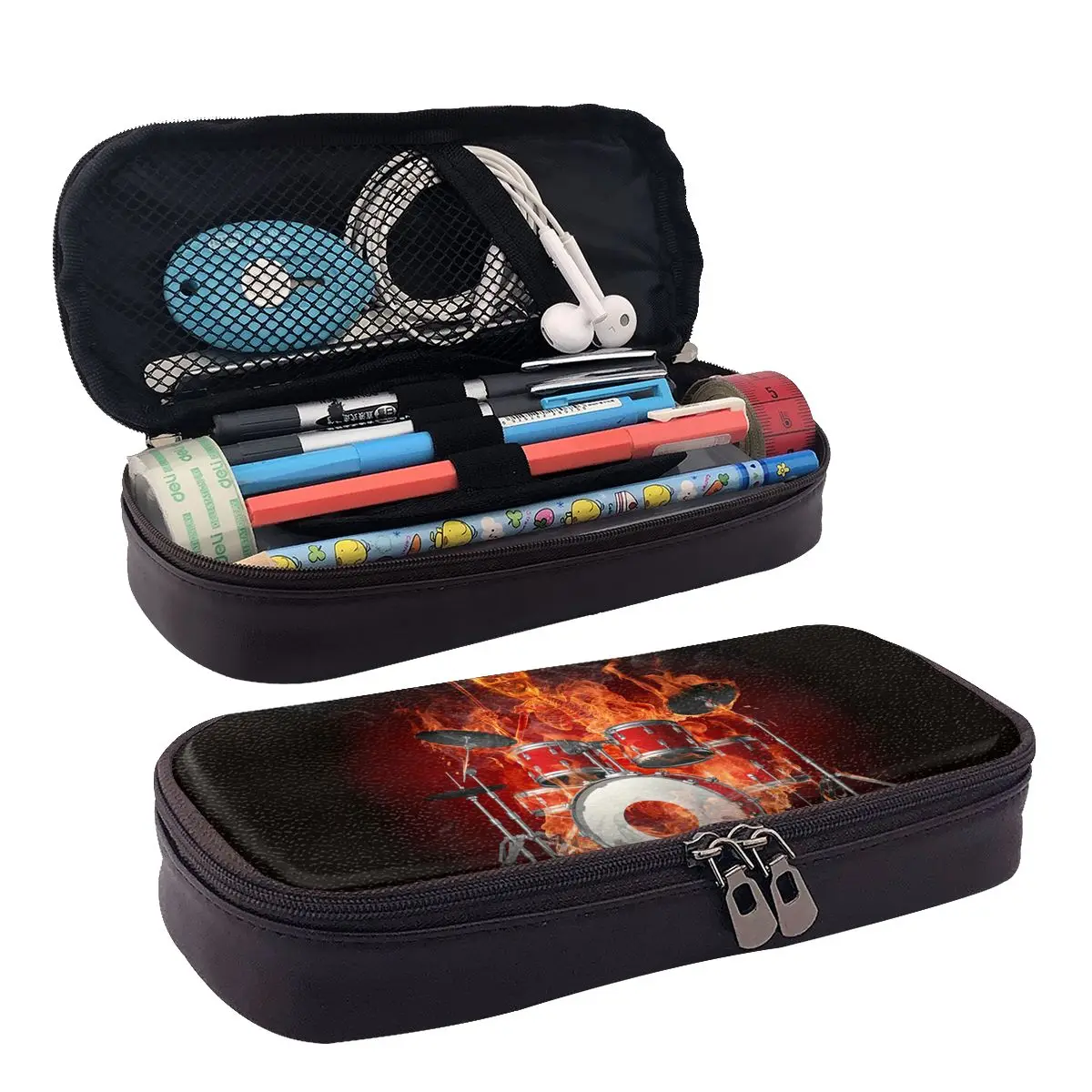 Skull Drum Leather Pencil Case Zipper Pencil Box Stationery Pen Pouch for Boys Girls School Students Work Office
Skull Drum Leather Pencil Case Zipper Pencil Box Stationery Pen Pouch for Boys Girls School Students Work Office