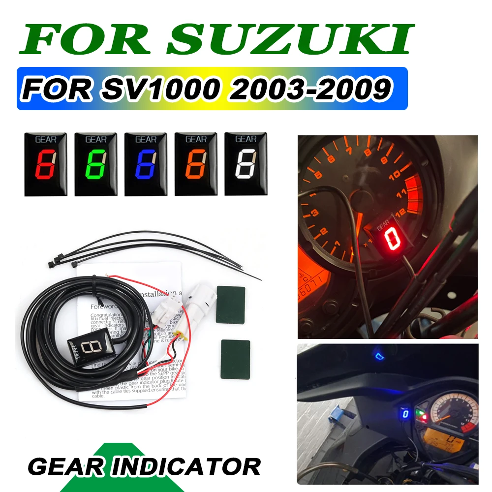 

Индикатор передачи для Suzuki SV1000 SV 1000 2003 2004 2005 2006 2007 2008 2009 аксессуары для мотоциклов 1-6 дисплей скорости шестерни измеритель