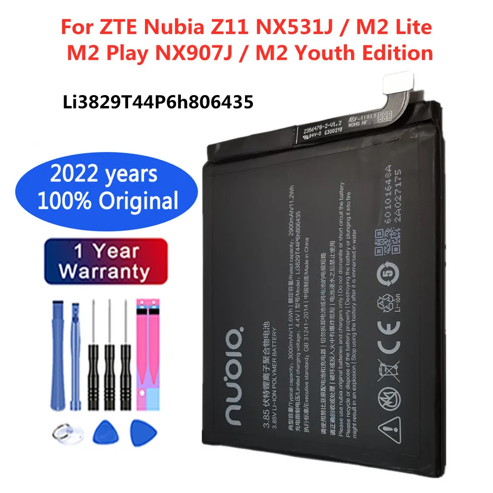2022 100% оригинальный аккумулятор 3000 мАч Li3829T44P6h806435 для ZTE Nubia Z11 NX531J M2 Lite M2 Youth Edition M2 Play NX907J батареи
2022 100% оригинальный аккумулятор 3000 мАч Li3829T44P6h806435 для ZTE Nubia Z11 NX531J M2 Lite M2 Youth Edition M2 Play NX907J батареи