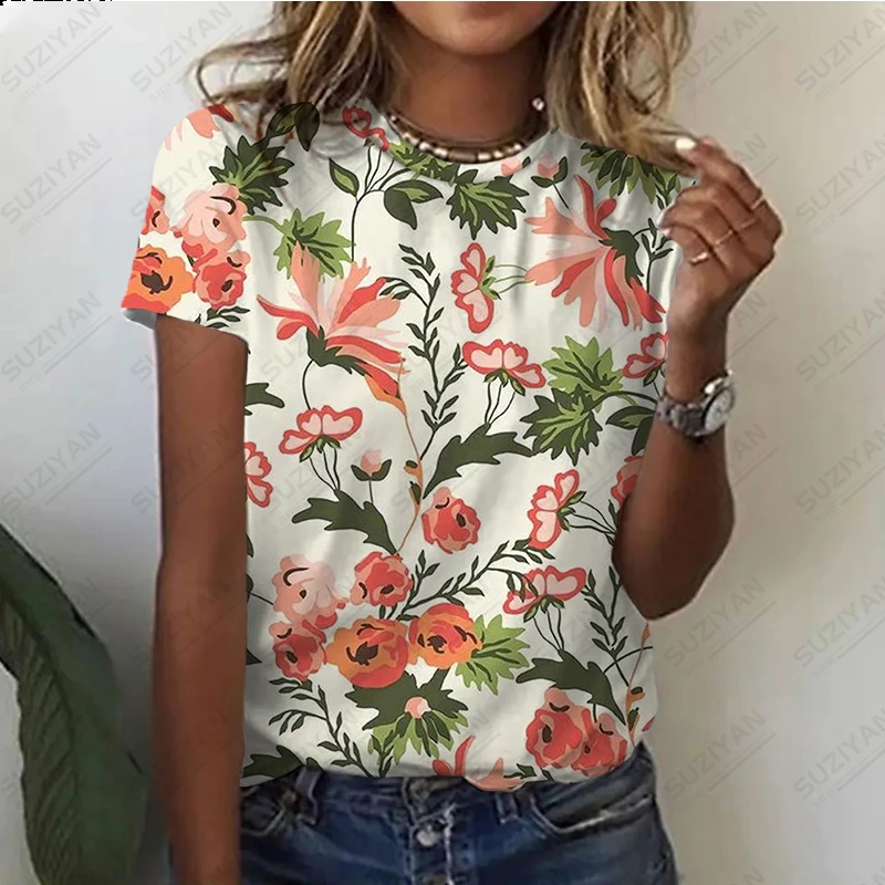 Hot Selling Women's Short Sleeve Round Neck T-shirt Temperament Casual Loose Large Top Street 3D Fragmented Print Women's Top
Hot Selling Women's Short Sleeve Round Neck T-shirt Temperament Casual Loose Large Top Street 3D Fragmented Print Women's Top