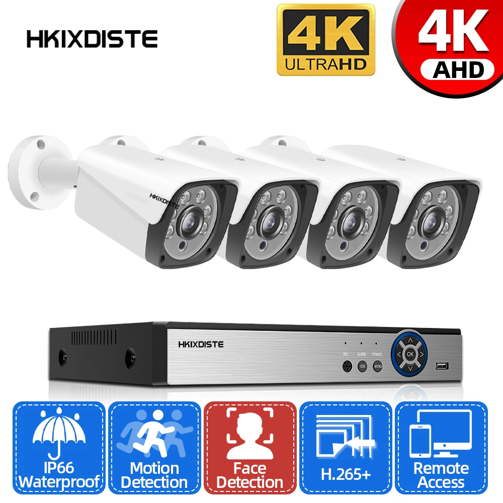 8MP AHD Outdoor CCTV Camera System 4K Security Camera DVR Kit CCTV waterproof home Video Surveillance System HDD P2P HD H.265+
8MP AHD Outdoor CCTV Camera System 4K Security Camera DVR Kit CCTV waterproof home Video Surveillance System HDD P2P HD H.265+