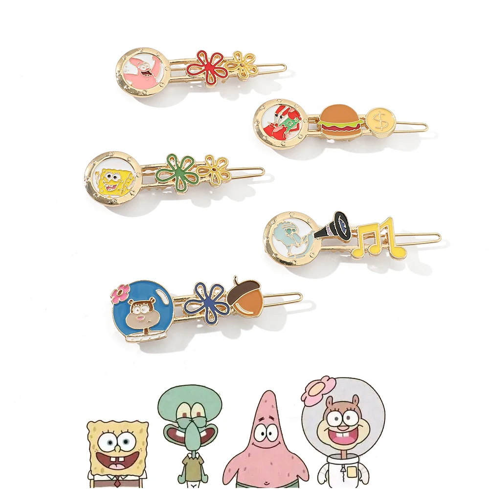 Bandai Anime Hair Clips Cartoon Spongebob Kids Hairpins For Girls Sweet Children Clips Barrettes Patrick Star Hair Accessories
Bandai Anime Hair Clips Cartoon Spongebob Kids Hairpins For Girls Sweet Children Clips Barrettes Patrick Star Hair Accessories