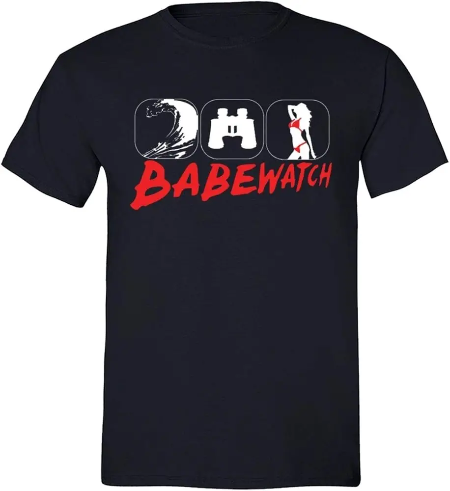 Мужская футболка Babewatch Wave Bikini новинка с круглым вырезом и короткими рукавами топы