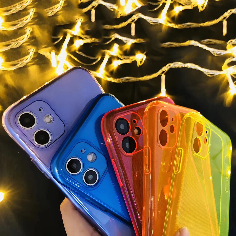 Fashion Fluorescent Color Phone Case for Iphone 11 12 13 Pro Max XR X XS Max 8 7 Plus SE 2020 Cover Luxury Cute Clear Soft Cases
Fashion Fluorescent Color Phone Case for Iphone 11 12 13 Pro Max XR X XS Max 8 7 Plus SE 2020 Cover Luxury Cute Clear Soft Cases