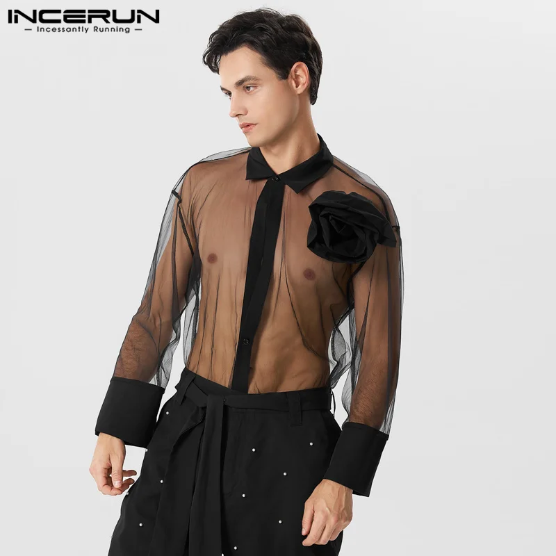 Fashion Men Shirt Flower Mesh Patchwork Transparent 2023 Lapel Long Sleeve Men Clothing Streetwear Sexy Camisas S-5XL INCERUN
Fashion Men Shirt Flower Mesh Patchwork Transparent 2023 Lapel Long Sleeve Men Clothing Streetwear Sexy Camisas S-5XL INCERUN