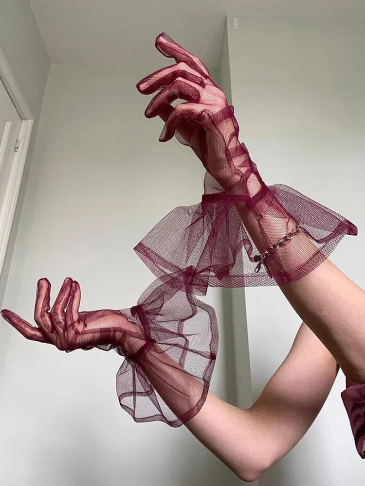 Sifreyr Women Short Lace Gloves New Sheer Mesh Fishnet Black Sexy Gloves Wrist Length Full Finger Mittens Elegant Party Gloves
Sifreyr Women Short Lace Gloves New Sheer Mesh Fishnet Black Sexy Gloves Wrist Length Full Finger Mittens Elegant Party Gloves