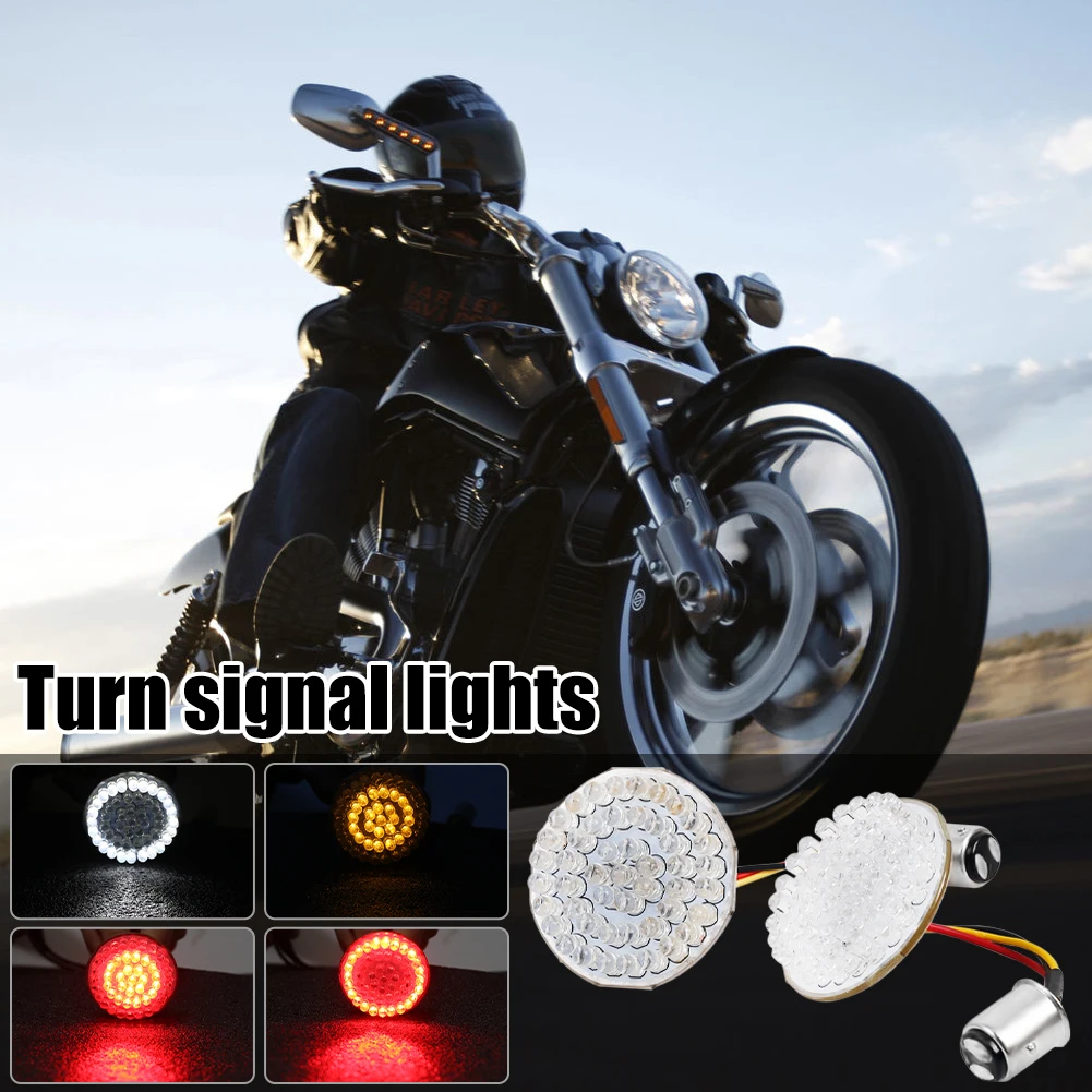 8Pcs 72LED 2" 1157 Turn Signal Front &Rear Lamp Insert Smoked Lens Motorcycle Headlight Driving Lamp Turn Signal Accessories
8Pcs 72LED 2" 1157 Turn Signal Front &Rear Lamp Insert Smoked Lens Motorcycle Headlight Driving Lamp Turn Signal Accessories