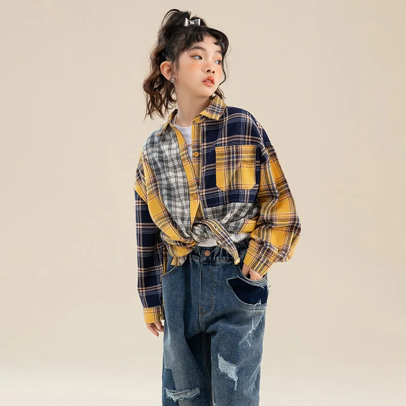 Kids Girl Plaid Shirts 2023 Spring Fall Yellow Tops Teen Girl Fashion Casual Blouse 8 10 12 years
Kids Girl Plaid Shirts 2023 Spring Fall Yellow Tops Teen Girl Fashion Casual Blouse 8 10 12 years
