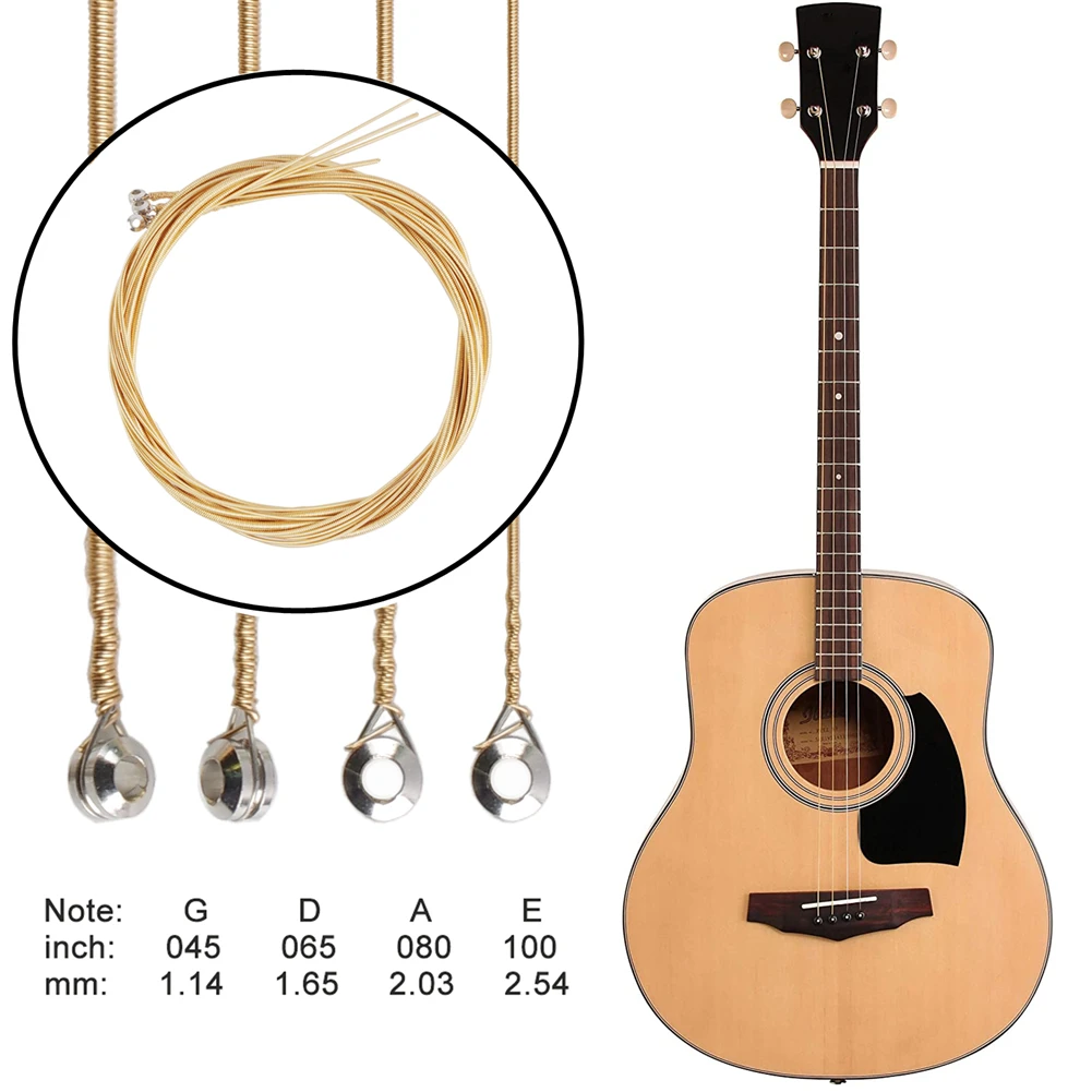 4String Acoustic Bass Strings Replacement Accessories Brass String 045-100 Gauge Electric Guitar Accessories Parts Bass Accs
4String Acoustic Bass Strings Replacement Accessories Brass String 045-100 Gauge Electric Guitar Accessories Parts Bass Accs