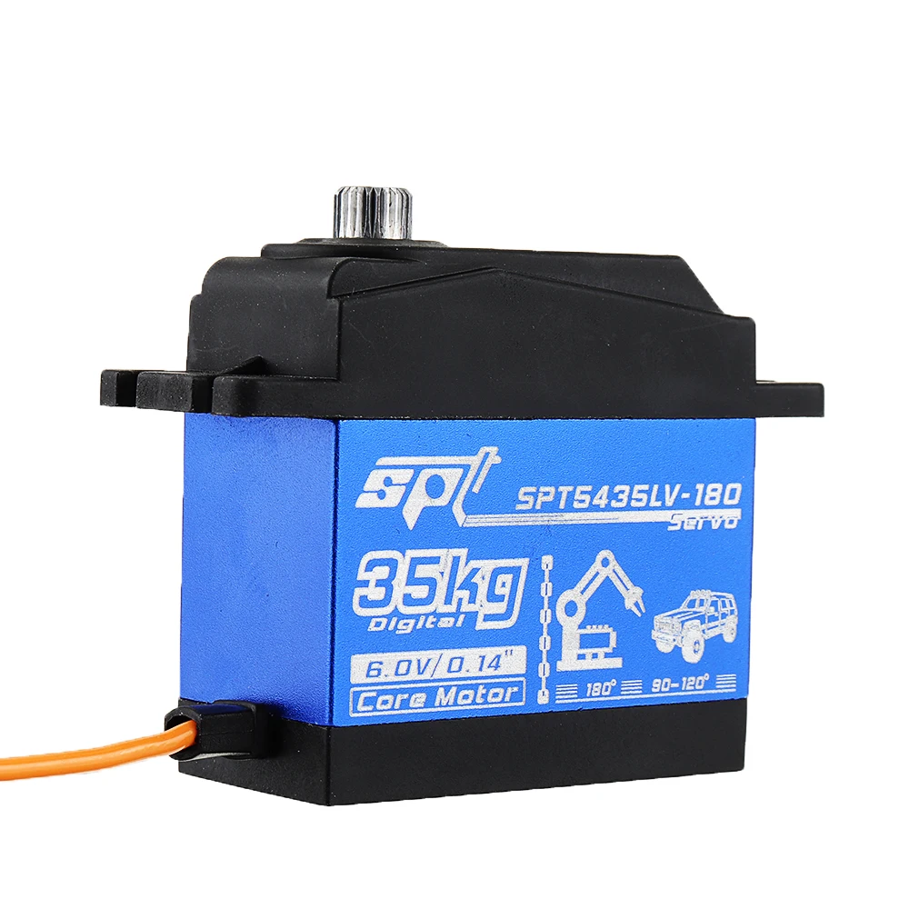 SPT Servo SPT5435LV-180W 35KG Large Torque Waterproof Metal Gear Digital Servo For RC Robot RC Car
SPT Servo SPT5435LV-180W 35KG Large Torque Waterproof Metal Gear Digital Servo For RC Robot RC Car
