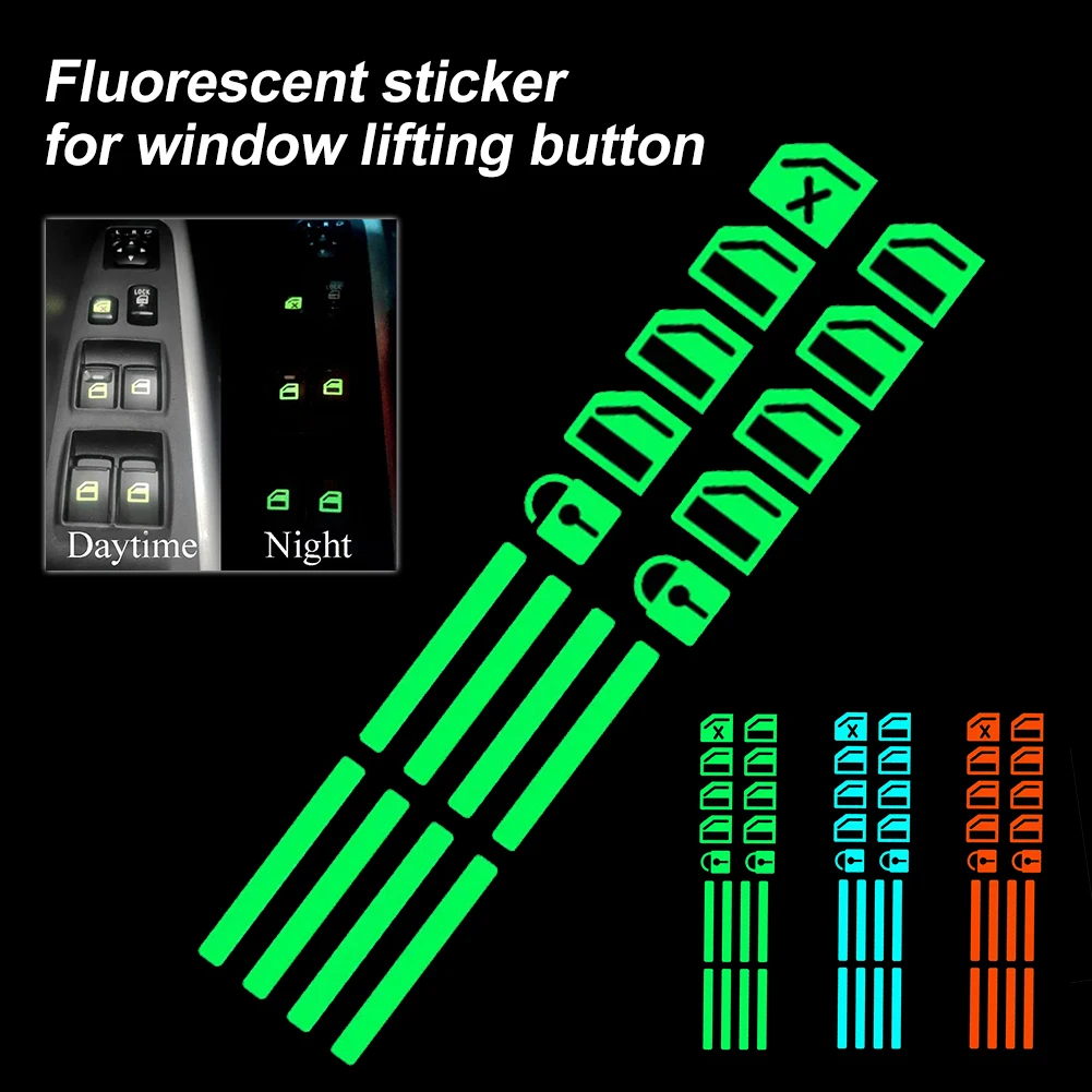 18 Pieces/Sheet Car Light Function Key Switch Sticker Door And Window Lifter Night Safety Switch Decorative Fluorescent Sticker
18 Pieces/Sheet Car Light Function Key Switch Sticker Door And Window Lifter Night Safety Switch Decorative Fluorescent Sticker