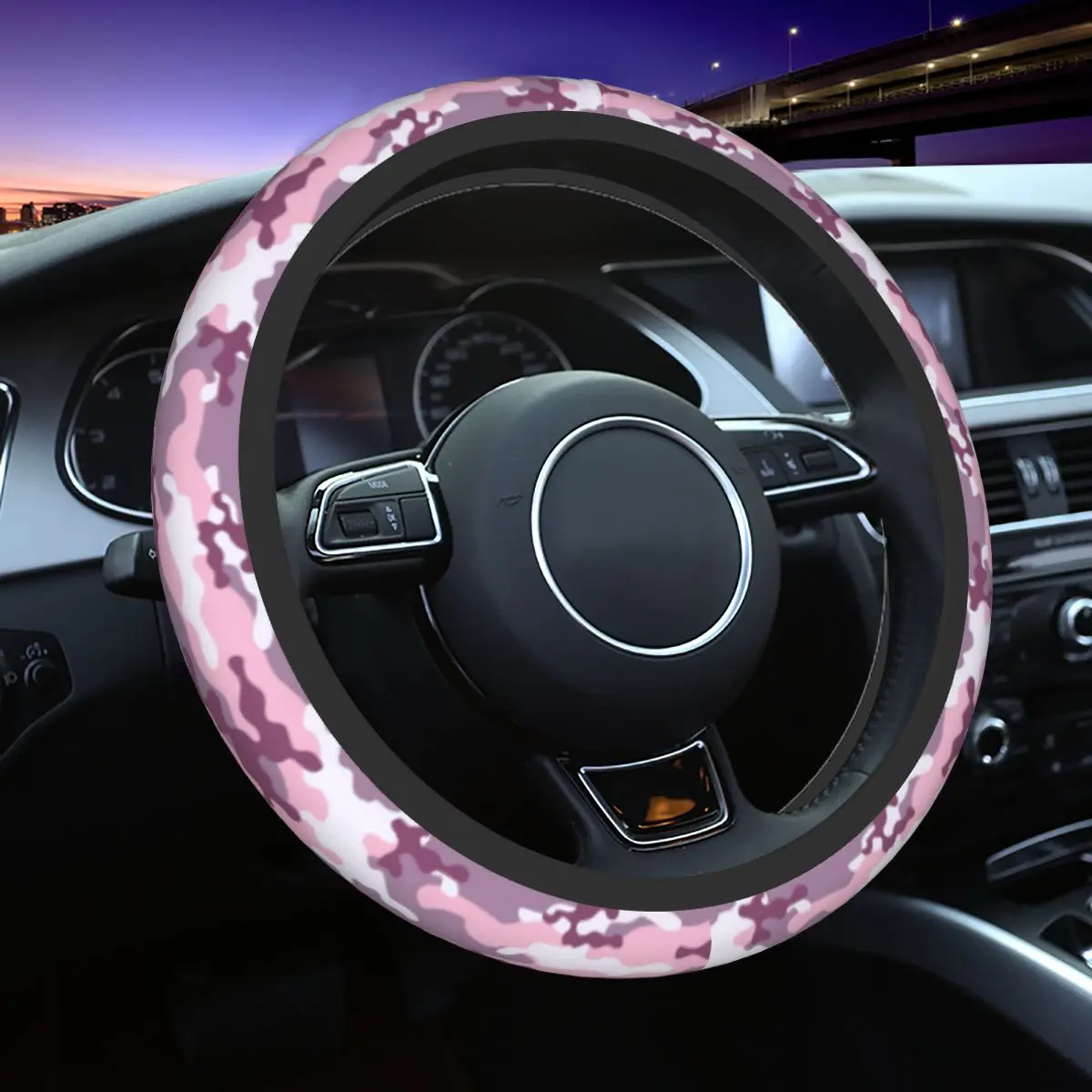 37-38 Car Steering Wheel Covers Abstract Pink Camouflage Universal Braid On The Steering Wheel Cover Car-styling Car Accessories
37-38 Car Steering Wheel Covers Abstract Pink Camouflage Universal Braid On The Steering Wheel Cover Car-styling Car Accessories