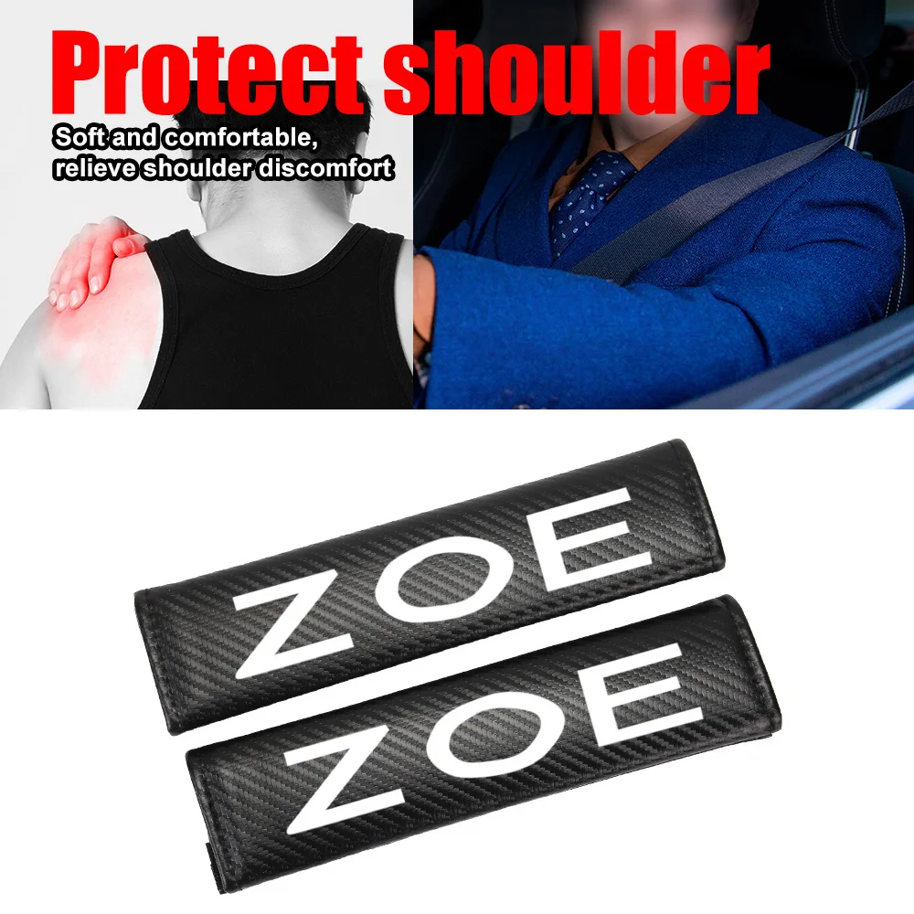 1 шт., защитный чехол из углеродного волокна для ремня безопасности Renault ZOE 
1 шт., защитный чехол из углеродного волокна для ремня безопасности Renault ZOE