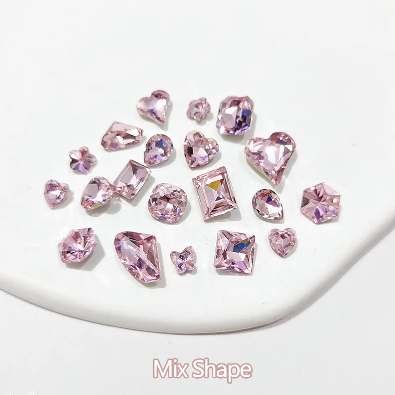 Pink Crystal Multiple Styles Of Pointed Bottom Glass Nail Art Rhinestone DIY Manicure Ornament Accessories Stone 10Pcs/30Pcs
Pink Crystal Multiple Styles Of Pointed Bottom Glass Nail Art Rhinestone DIY Manicure Ornament Accessories Stone 10Pcs/30Pcs