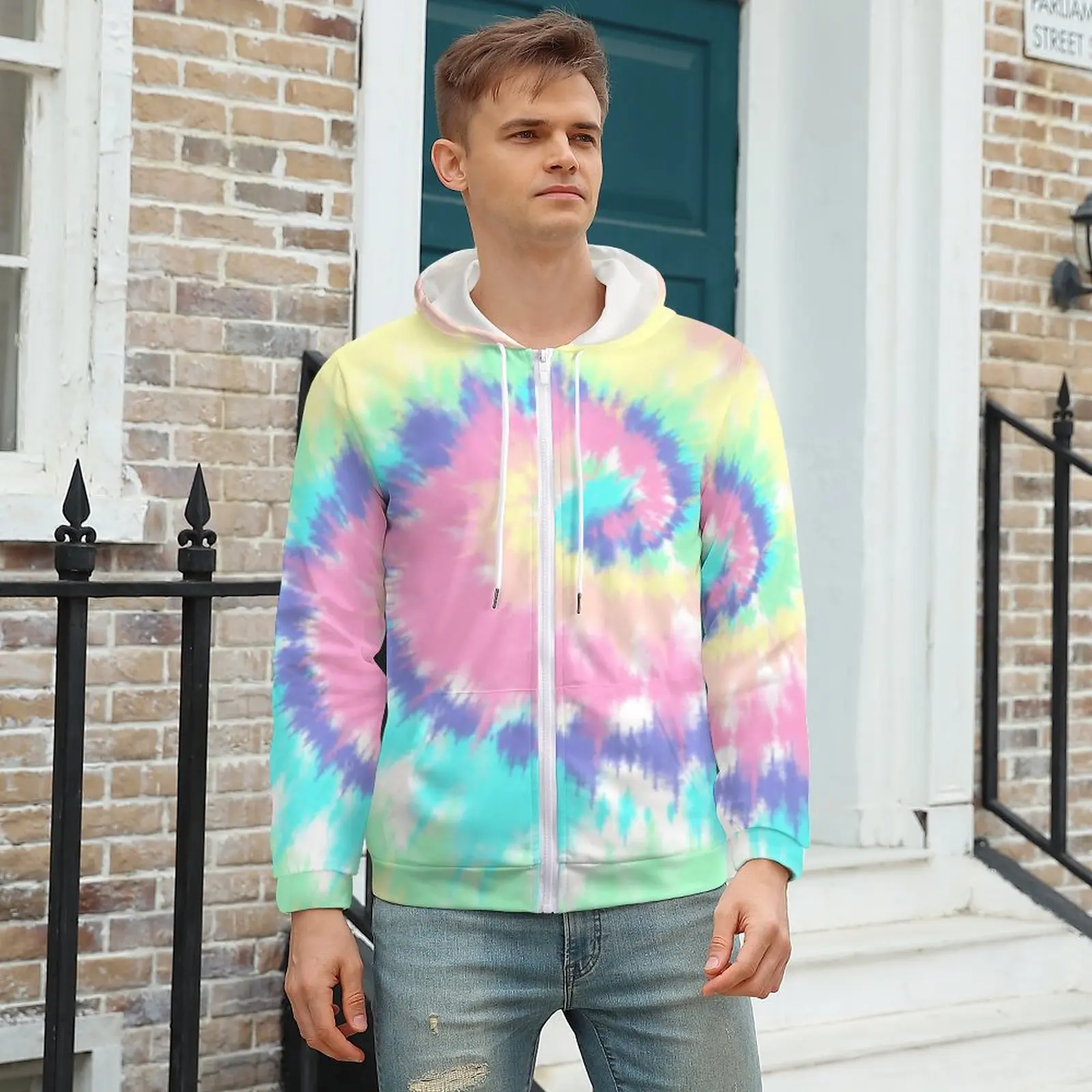 Tie Dye Rainbow Zip Up Hoodies Colorful Print Harajuku Pullover Hoodie Men Long Sleeve Oversized Fashion Pattern Casual Clothes
Tie Dye Rainbow Zip Up Hoodies Colorful Print Harajuku Pullover Hoodie Men Long Sleeve Oversized Fashion Pattern Casual Clothes