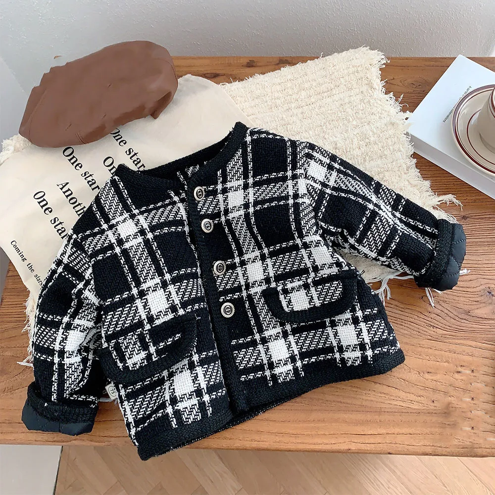 Baby Girl Winter Coat Plaid Plus Velvet Thicken Warm Childrens Boutique Clothing Fashion Kids Jackets
Baby Girl Winter Coat Plaid Plus Velvet Thicken Warm Childrens Boutique Clothing Fashion Kids Jackets