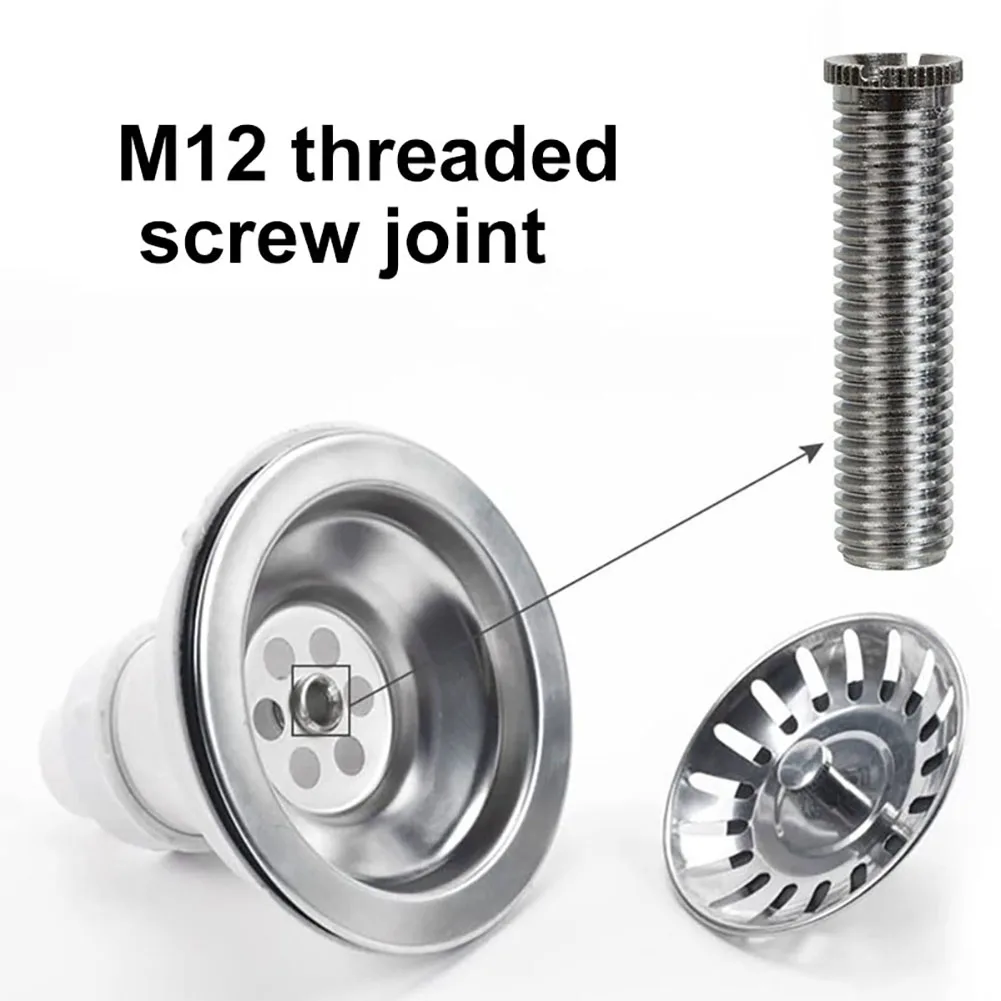 Sink Strainer Screws 35mm/45mm M12 Stainless Steel Strainer Waste Screw Non-deformation Practical Parts Kitchen Accessories Part
Sink Strainer Screws 35mm/45mm M12 Stainless Steel Strainer Waste Screw Non-deformation Practical Parts Kitchen Accessories Part