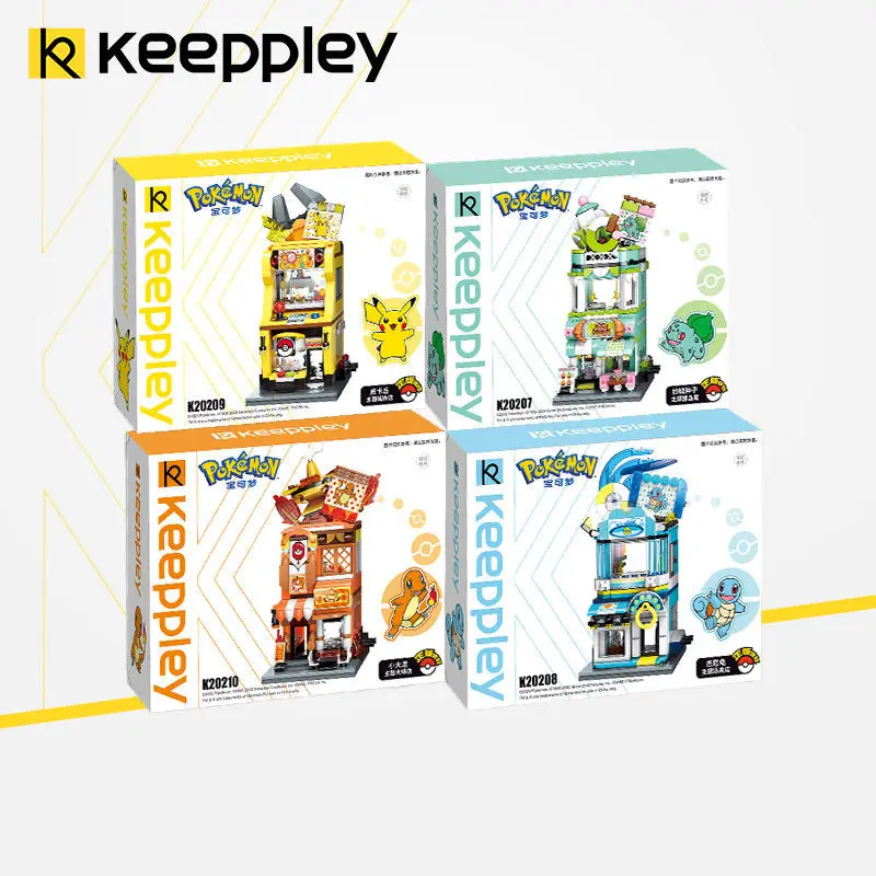 

Наборы строительных блоков для покемонов, Keeppley Pikachu Pokemon Street View, игрушки для строительства города, подарки для детей, бесплатная доставка