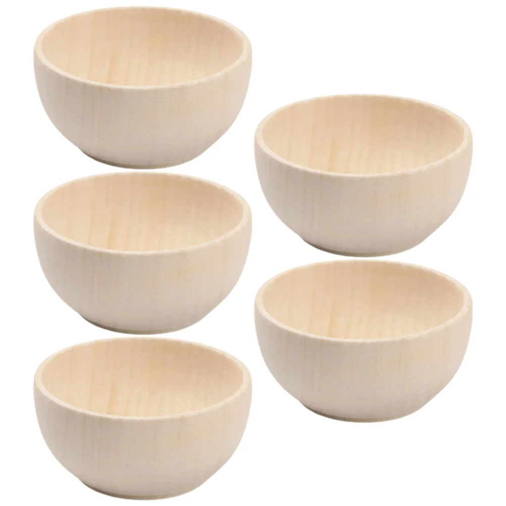 5 Pcs Wooden Bowl Unpainted Crafts Bowls Unfinished Condiment DIY Drawing Child
5 Pcs Wooden Bowl Unpainted Crafts Bowls Unfinished Condiment DIY Drawing Child