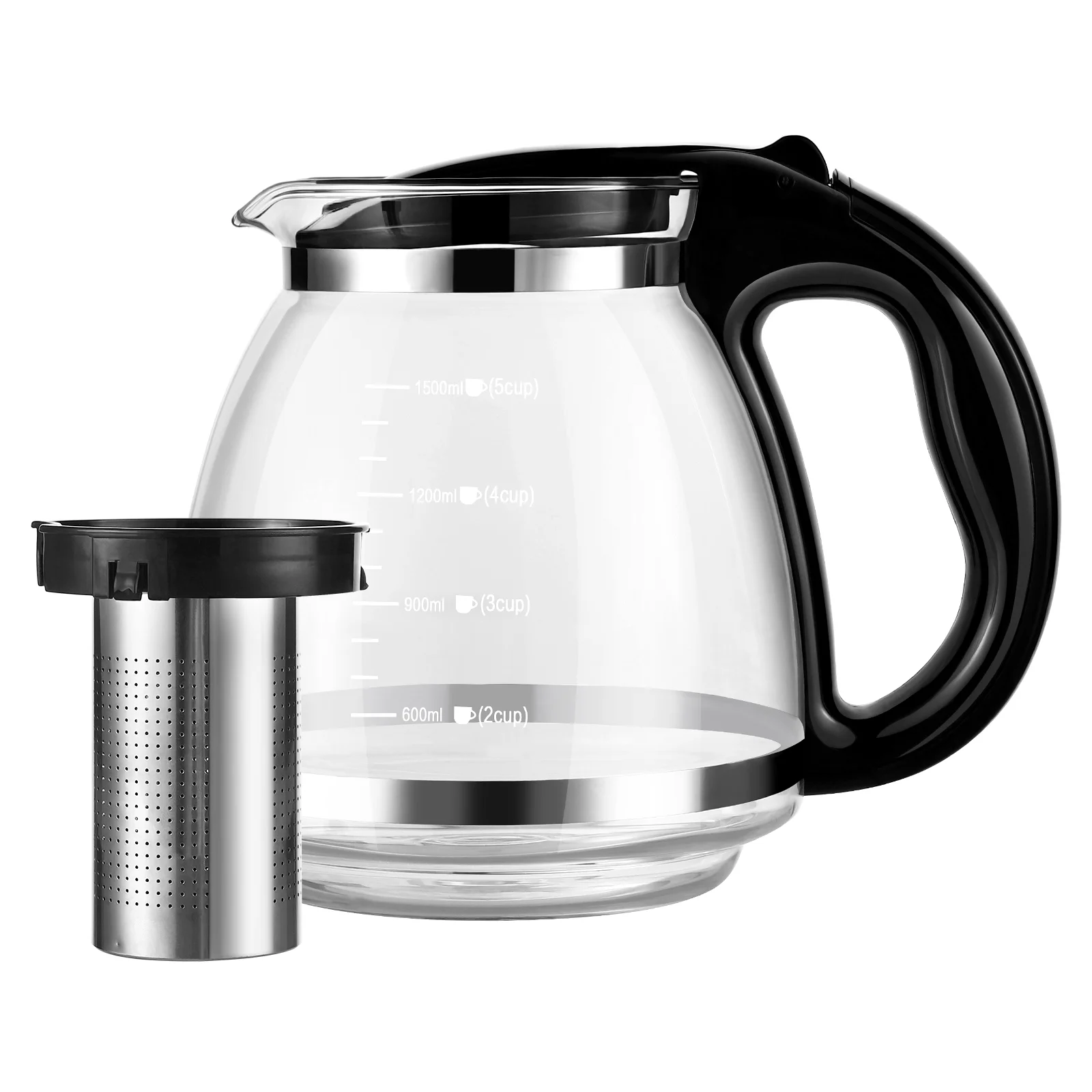 

Tea Kettle Set Stovetop Safe Pot Maker Infuser Glass Teapot Removable Kungfu Teaware Coffee and tableware