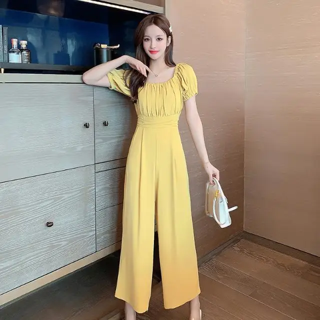 Office Lady Wide Leg Overalls Summer Waisted Solid Jumpsuit Women Sexy V-neck 2023 Fashion Short Sleeve Long Rompers Q163
Office Lady Wide Leg Overalls Summer Waisted Solid Jumpsuit Women Sexy V-neck 2023 Fashion Short Sleeve Long Rompers Q163