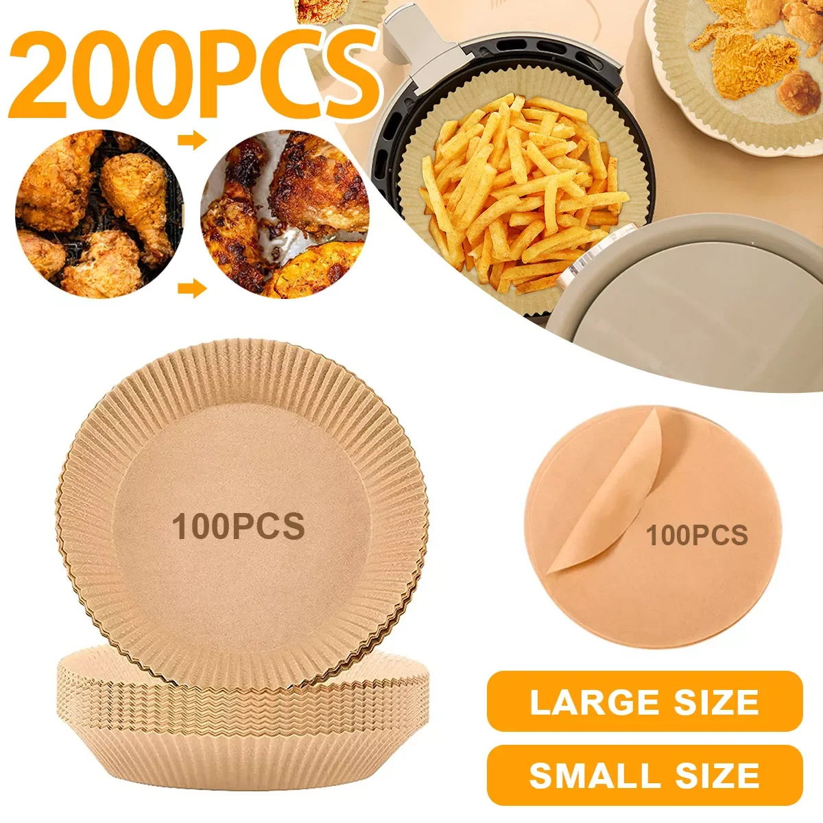 w/100pcs Oil Paper Pads Heat Resistant Baking Paper Liner Air Fryer Paper Liner 100pcs 6.3inch Non-Stick Parchment Paper
w/100pcs Oil Paper Pads Heat Resistant Baking Paper Liner Air Fryer Paper Liner 100pcs 6.3inch Non-Stick Parchment Paper