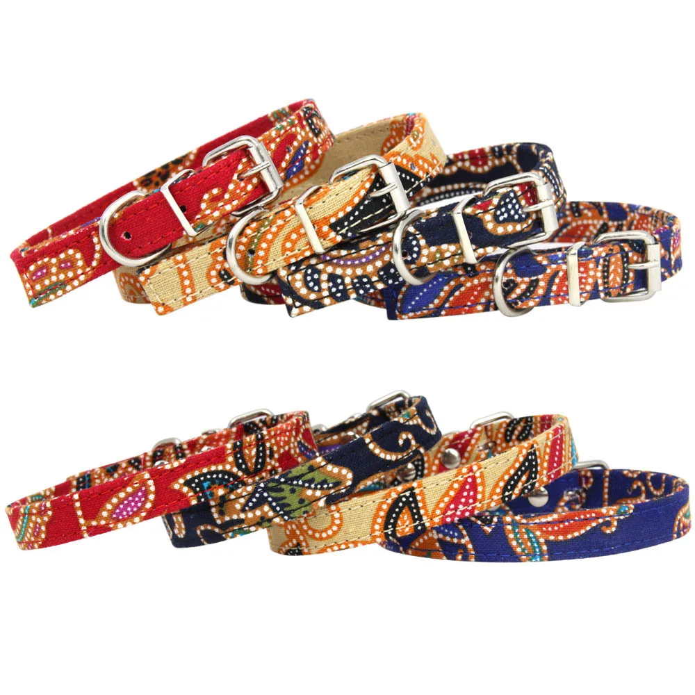 New Bohemian Style Pet Collar Double Layer Colorful Cloth Art Dog Collar Leash Dog Accessory
New Bohemian Style Pet Collar Double Layer Colorful Cloth Art Dog Collar Leash Dog Accessory
