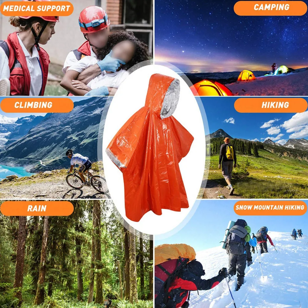 Double Sided Emergency Rain Poncho Hooded Adult Blanket Camping Outdoor Sport Hiking Cycling Camping Fishing Equipments Accs
Double Sided Emergency Rain Poncho Hooded Adult Blanket Camping Outdoor Sport Hiking Cycling Camping Fishing Equipments Accs