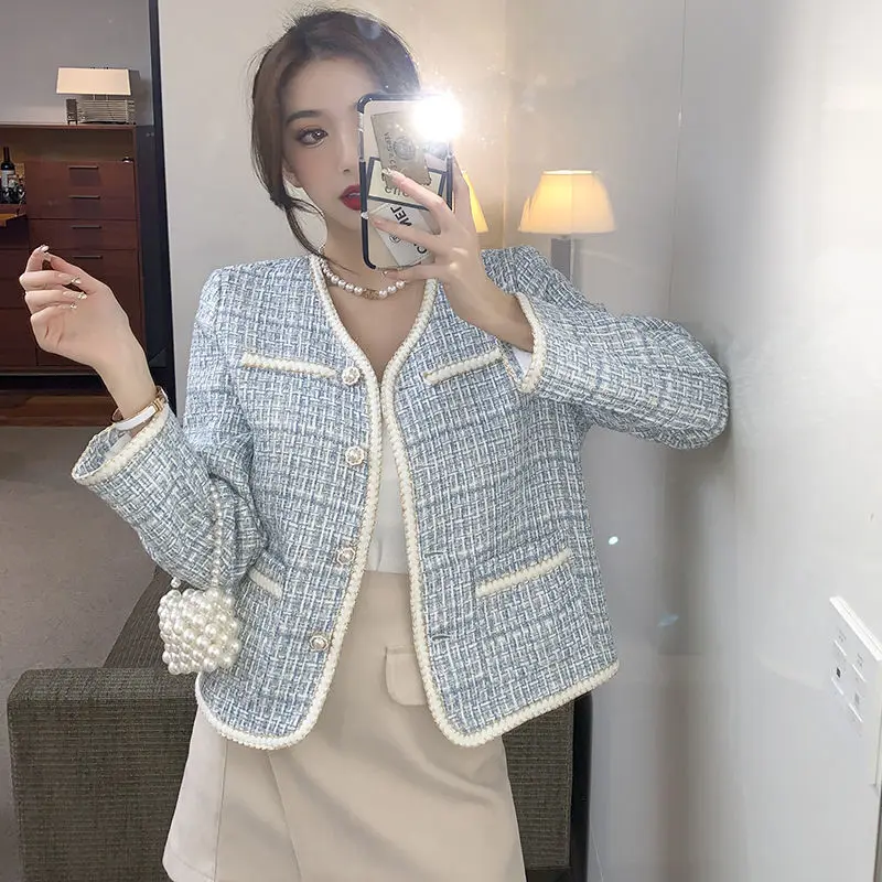 Women Jacket 2022 Spring Autumn Woman Clothes Tweed Coat Women's Long Sleeve Jacket Female Womens Jackets and Coats Outwear E128
Women Jacket 2022 Spring Autumn Woman Clothes Tweed Coat Women's Long Sleeve Jacket Female Womens Jackets and Coats Outwear E128