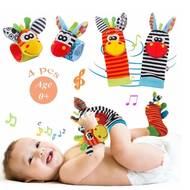 4 Pcs Baby Rattle Toys Baby Toys 0-12 Months Cartoon Animal Donkey Wrist Rattles and Foot Socks Rattles Newborn Educational Toys
4 Pcs Baby Rattle Toys Baby Toys 0-12 Months Cartoon Animal Donkey Wrist Rattles and Foot Socks Rattles Newborn Educational Toys