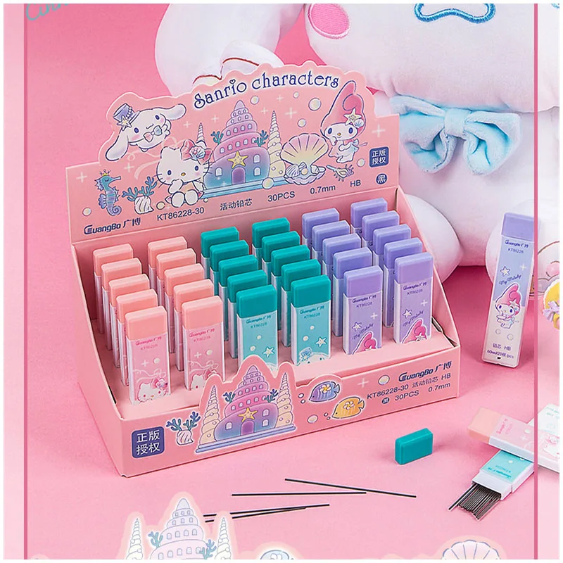 

Kawaii Sanrioed Anime Kuromi My Melody Kittys Cinnamoroll Pochacco Cartoon Cute 0.7 0.5Mm Automatic Pencil Lead Core Gift