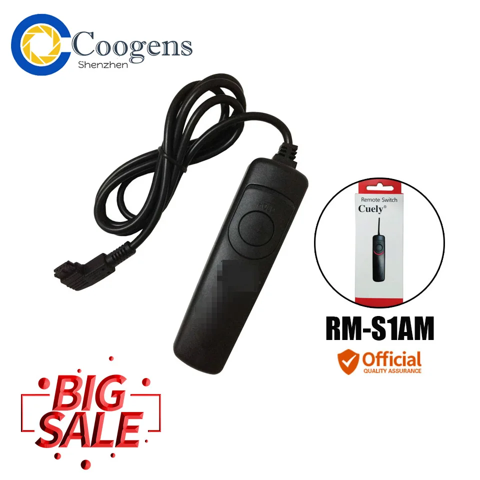 

Shutter Release RM-S1AM Cable Remote Control For Sony Minolta a100 a200 a300 a350 a700 a900 Dynax 7d/5d 9/7/5/4/3 807si 600si