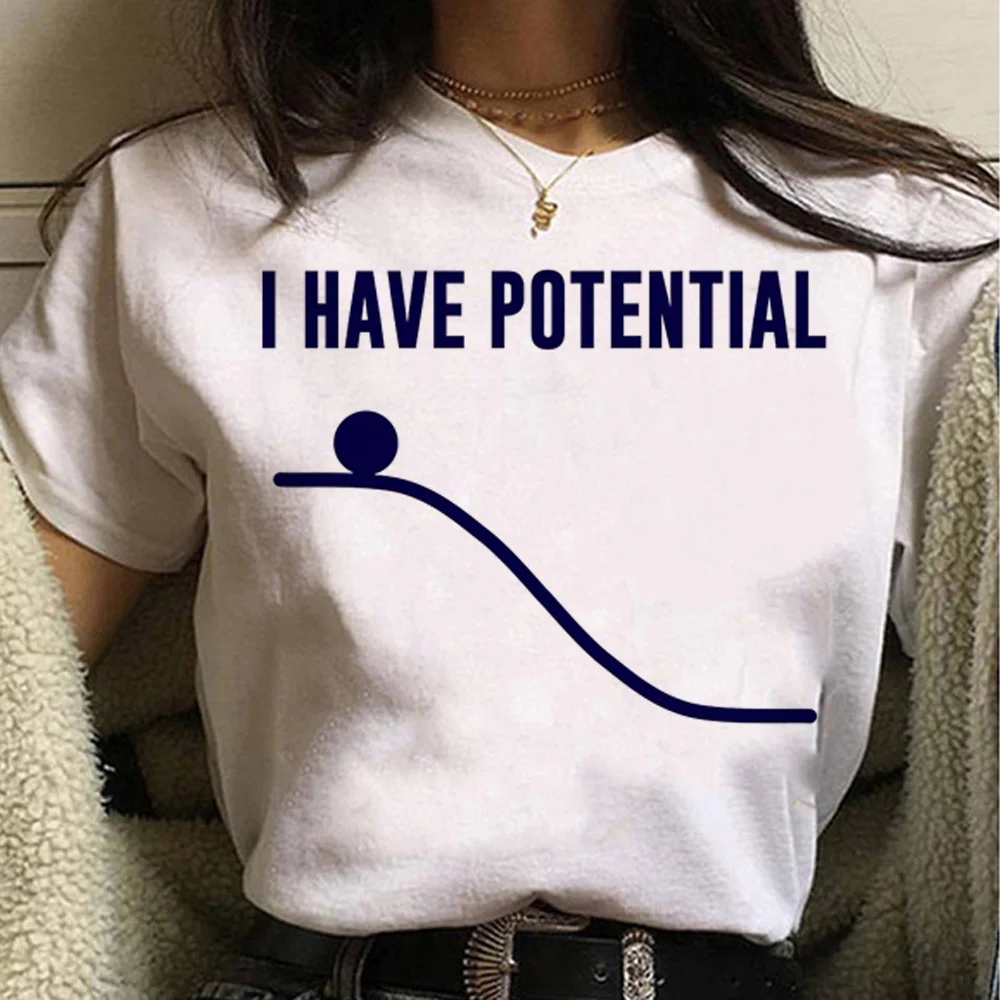 Женская футболка с рисунком потенциальной энергии, женская уличная футболка, одежда для девочек с графическим принтом Манга
Женская футболка с рисунком потенциальной энергии, женская уличная футболка, одежда для девочек с графическим принтом Манга