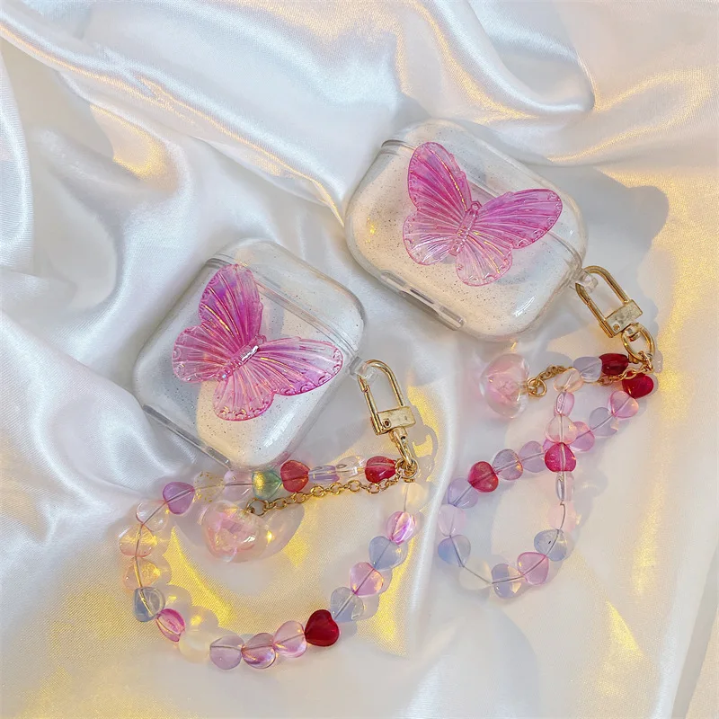 Pink Purple Butterfly Love Chain Case for Apple AirPods 1 2 3 Pro Cases Cover IPhone Bluetooth Earbuds Earphone AirPod Pods Case
Pink Purple Butterfly Love Chain Case for Apple AirPods 1 2 3 Pro Cases Cover IPhone Bluetooth Earbuds Earphone AirPod Pods Case