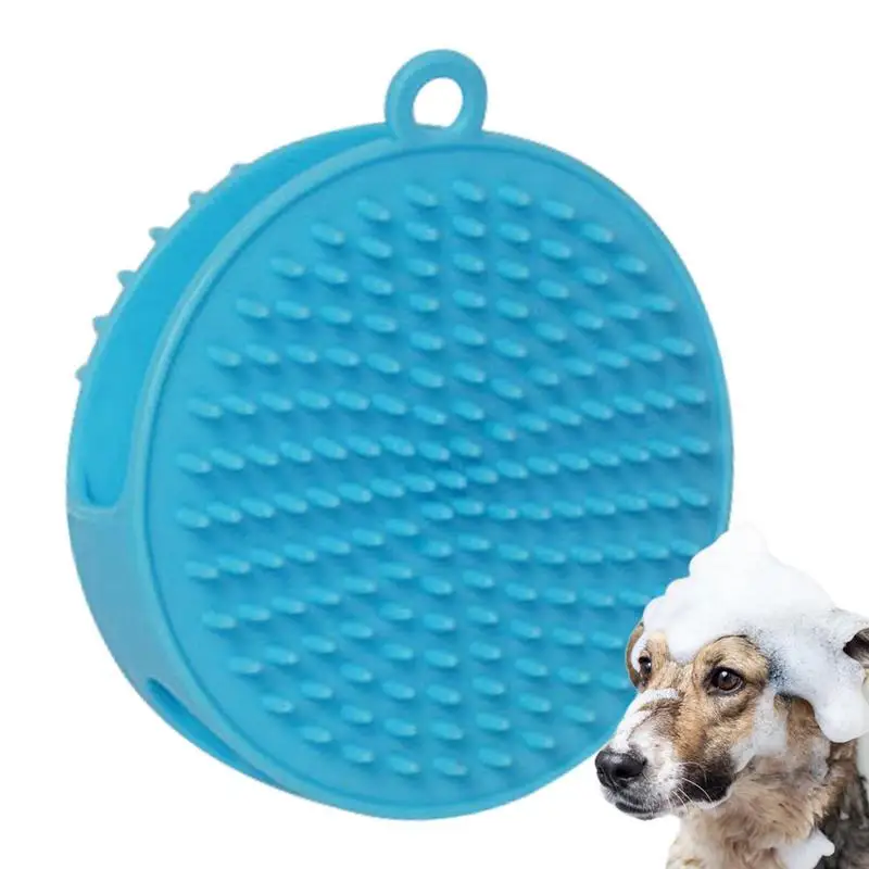 

Dog Scrubber For Bath Shampoo Grooming Massage Soothing TPR Brush For Pets Pet Store Hospital Shelter Home Dog Brushes For